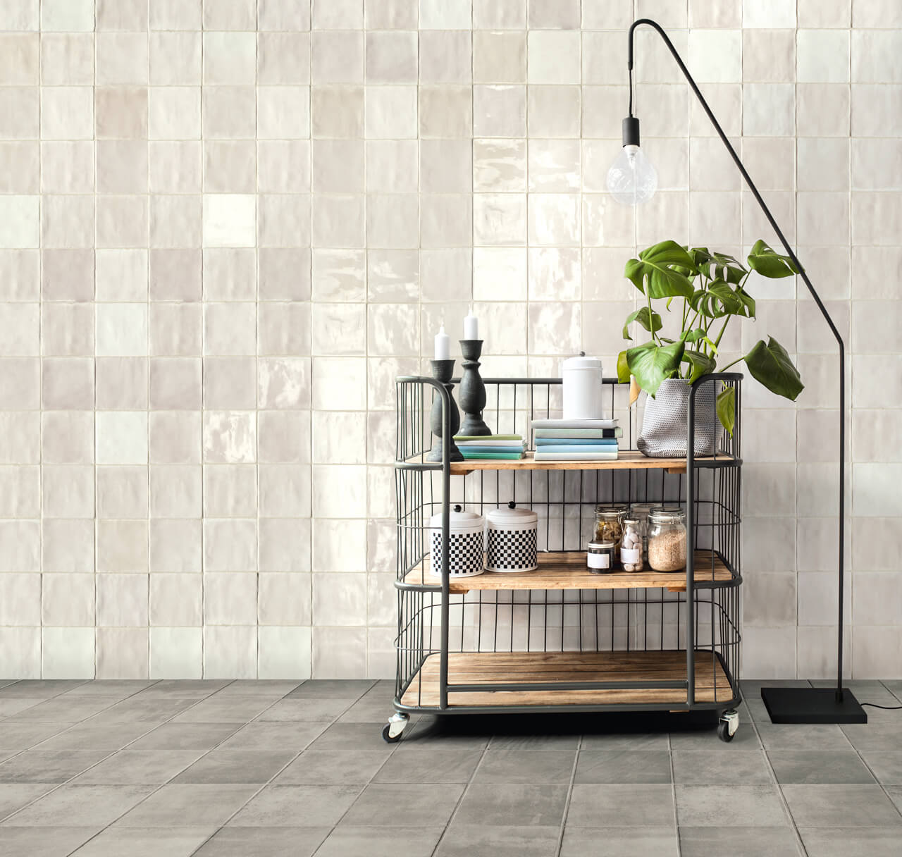 Marrakesh Pure Linen 6 x 6 Glossy Wall Tile from Garden State Tile
