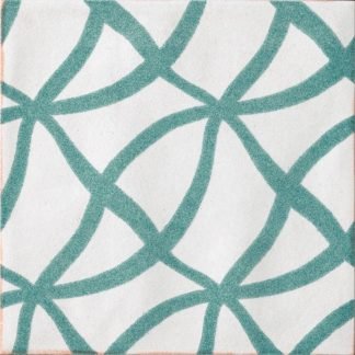 Point Break Mixed Decos Green/Wave Porcelain from Garden State Tile