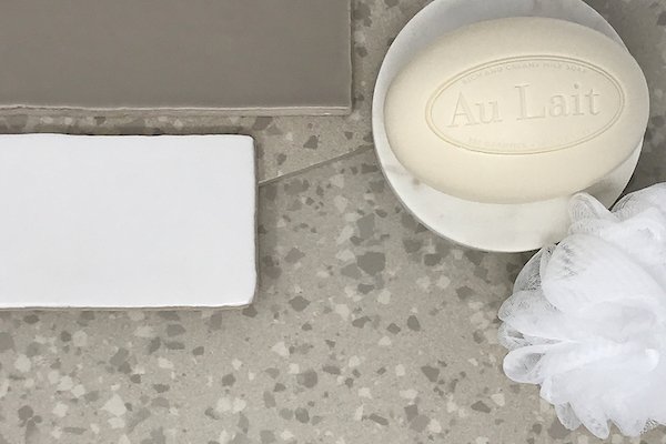 Terrazzo Bathroom Flat Lay