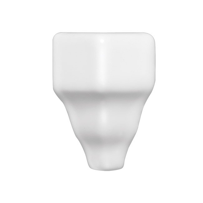 White Rail Chair Molding End Cap 1 4 X 6 Garden State Tile