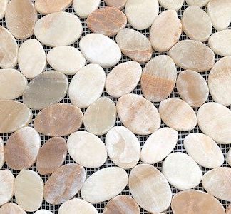 Sliced Tumbled Pebble Mosaics