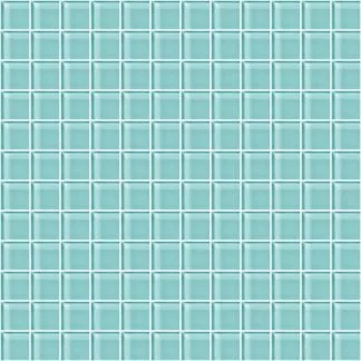 Aqua Gleam 1" x 1" Mosaic