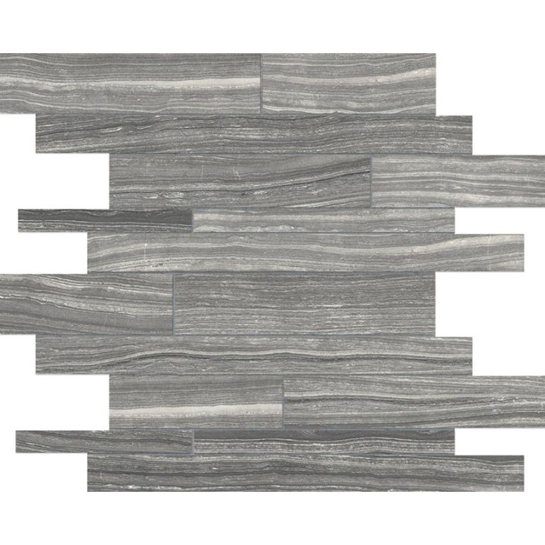 Motion Carbon Random Strip Mosaic Matte From Garden State Tile