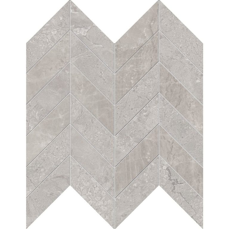 Stanza White Chevron Porcelain Mosaic from Garden State Tile