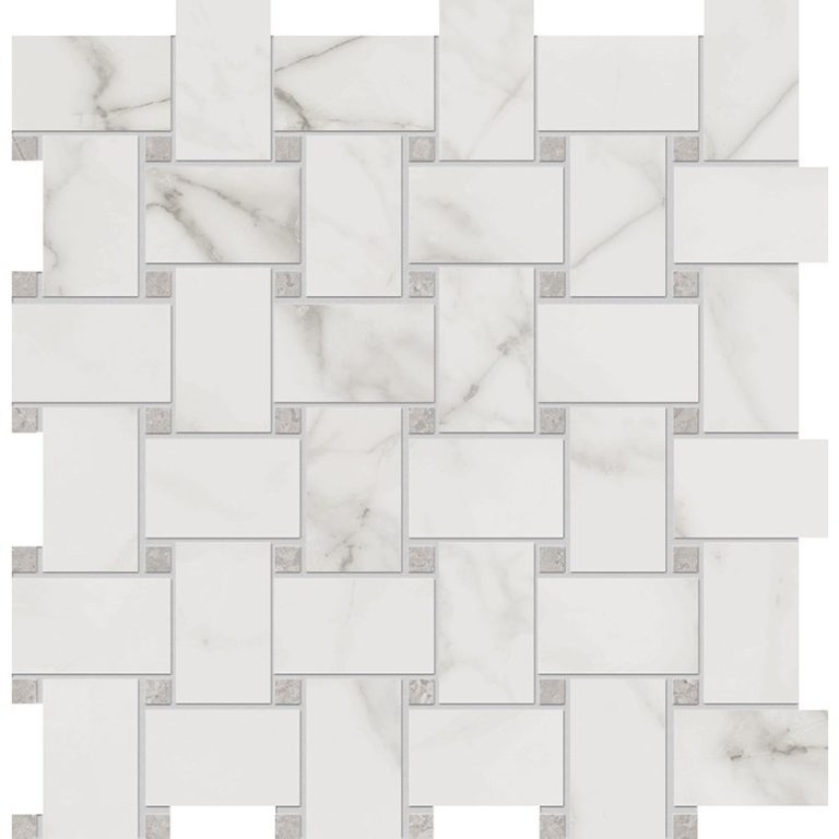 Stanza Almond Basketweave Mosaic from Garden State Tile