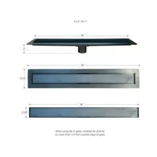 36" Linear Drain Body  ABS