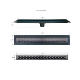 36" Oval Design Grate Matte Black