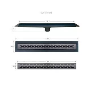 42" Oval Design Grate Matte Black