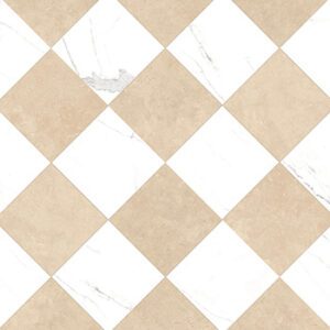 Marfil and Calacatta marble-look tiles