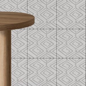 White Batik patterned wall and floor tile