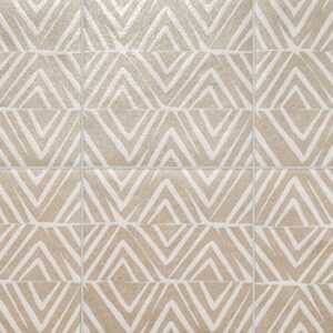 Beige Batik patterned wall and floor tiles