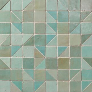 Aqua Blend 2X2 Raya Tumbled Mosaic