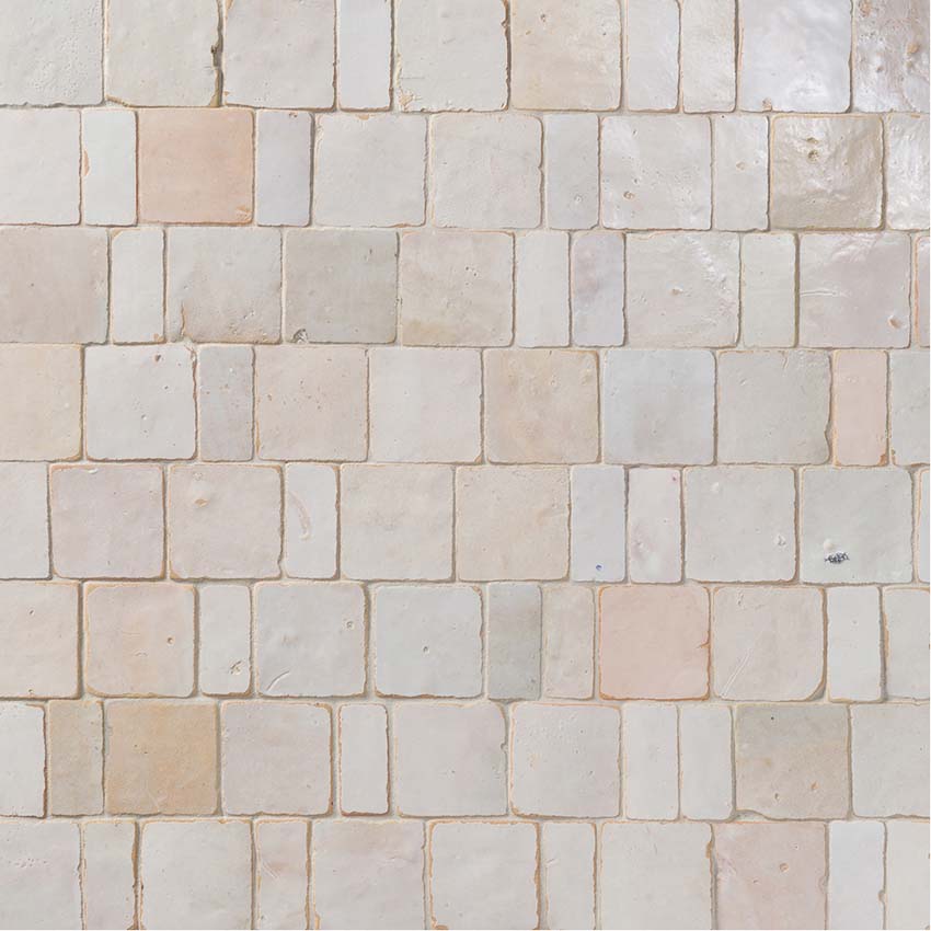 Blanc Ancien 2X2 & 1X2 Sefrou Mosaic Tmb
