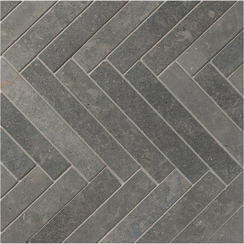 Gris 1 1/2X10 Herringbone Mosaic
