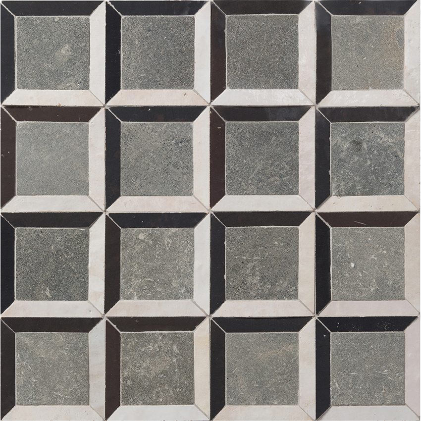 Blanc Gris Ostia Pattern Mosaic