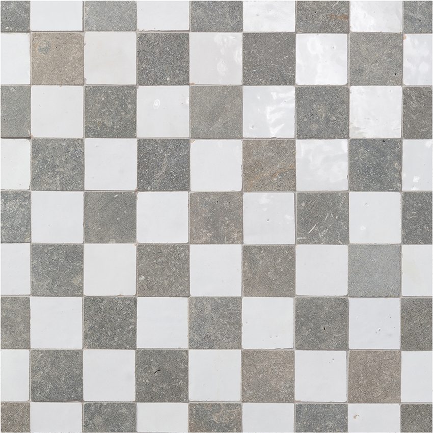 Blanc Gris 2X2 Provence Pattern Mosaic