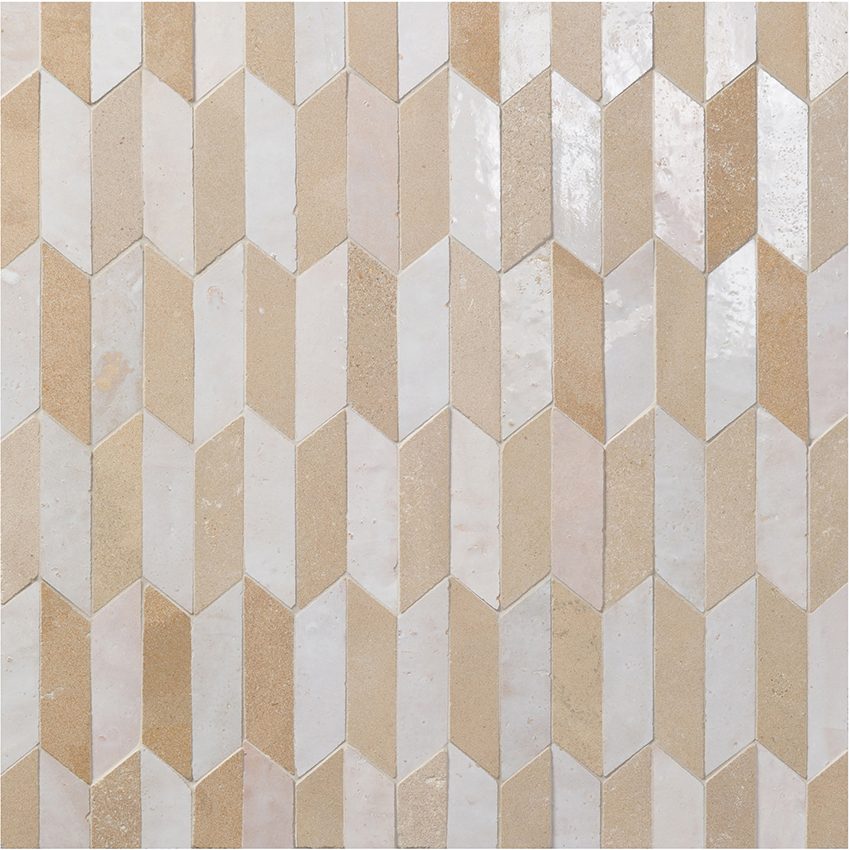 Latte 1X4 Sevilla Pattern Mosaic