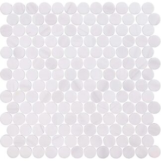 Glacier White 12.5" x 14.5" Pennyround Honed