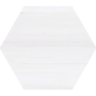 Glacier White 10" Hexagon Honed