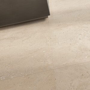 beige fossilized floor tiles showing detail