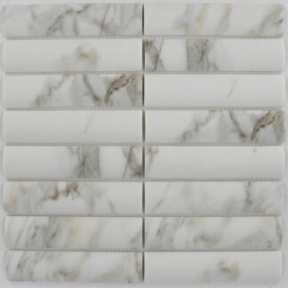 Calacatta Gold 1 3/8X5 3/4 Linear Mosaic