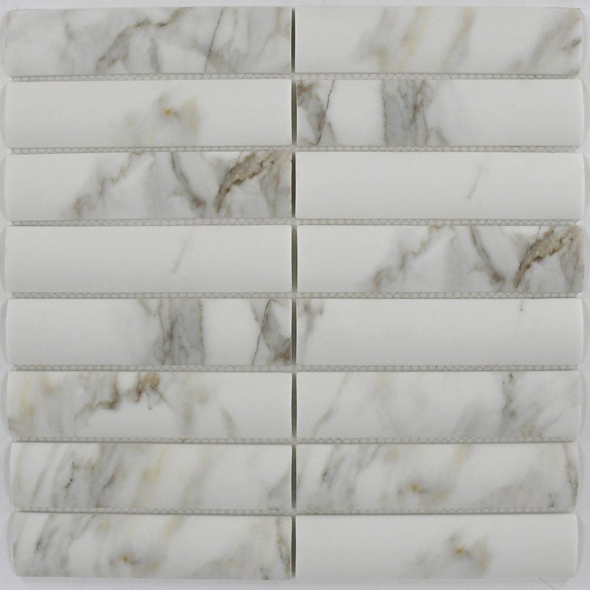 Calacatta Gold 1 3/8X5 3/4 Linear Mosaic