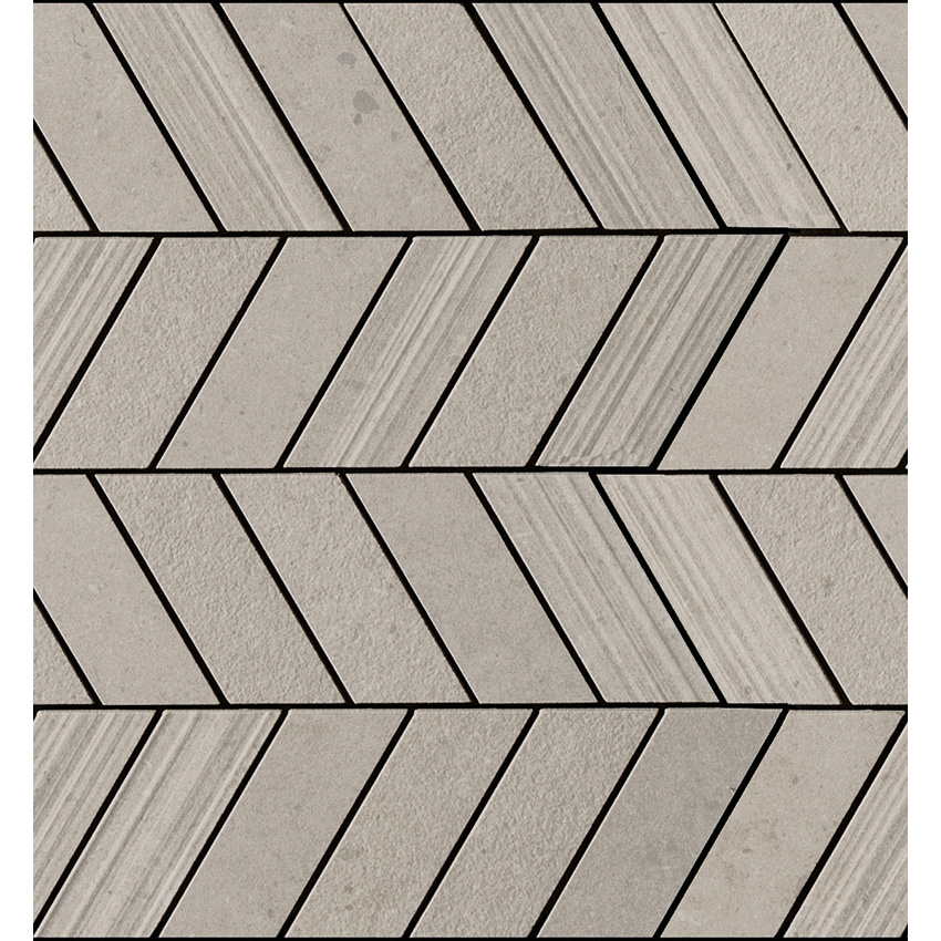 Taupe Mos. Chevron Mix 12.5 X 13