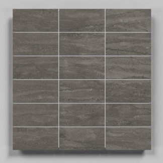 Dark Grey 2X4 Stacked Mosaic Unpolished