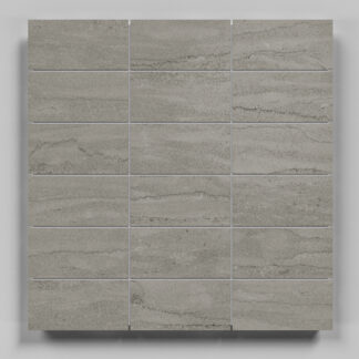 Grey 2X4 Stacked Mosaic Unpolished