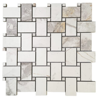 White Basketweave Mosaic