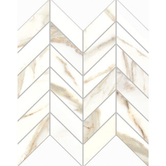 Gold 12X12 Chevron Mosaic