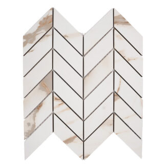 Gold 12X12 Chevron Mosaic