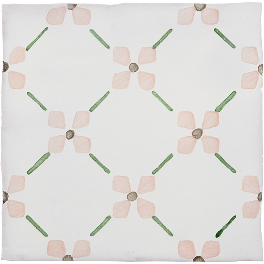 Blush 4X4 Rosetta Deco Glossy