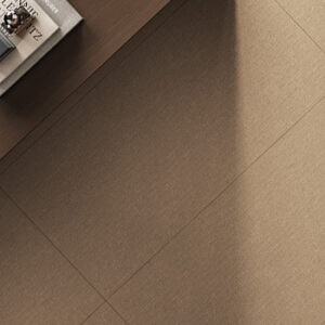 tan fabric look porcelain tiled floor closeup
