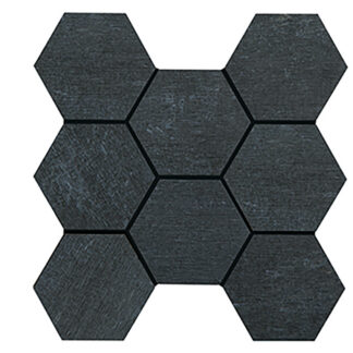 COBALT ORE HEX MOSAIC UNPOLISHED