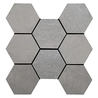 CRUCIBLE STEEL HEX MOSAIC UNPOLISHED
