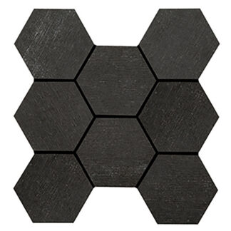 GRAPHITE BLACK HEX MOSAIC UNPOLISHED