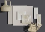 Designed for serenity. 🌼 This mood board blends the raw elegance of the Crush Collection with the sculptural depth of Ozean, inspiring interiors that promote wellness and a connection to nature. A refined palette of textures and tones for truly restorative spaces. 🧘